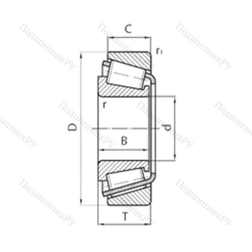 Подшипник роликовый радиально-упорный NP 252845/NP 402973 от производителя  TIMKEN