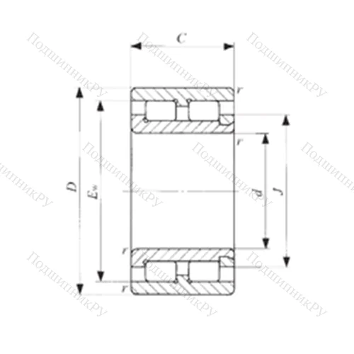 Подшипник роликовый радиальный NAG 4901 от производителя  IKO