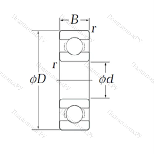 Подшипник шариковый радиальный OB 82