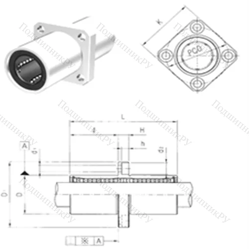 Подшипник шариковый линейный LMKM 13 от производителя  Samick