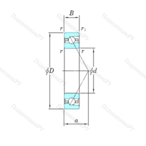 Подшипник шариковый радиально-упорный 3NCHAR 022