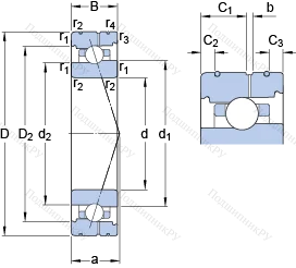 Подшипник 71908 CB/HCP 4AL в Омске