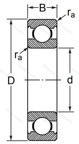 Шариковый однорядный подшипник 124 (6024) в Омске