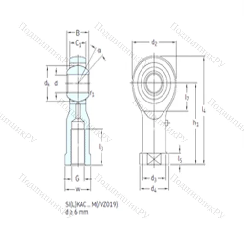 Подшипник скольжения сферический SILKAC 14M