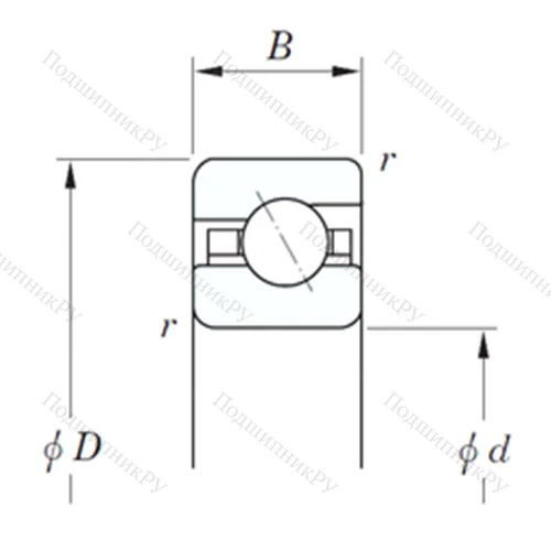 Подшипник шариковый радиально-упорный KGA 160