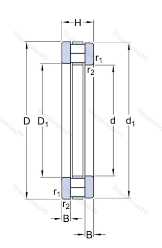 Упорный роликовый подшипник 89308 TN от производителя  SKF