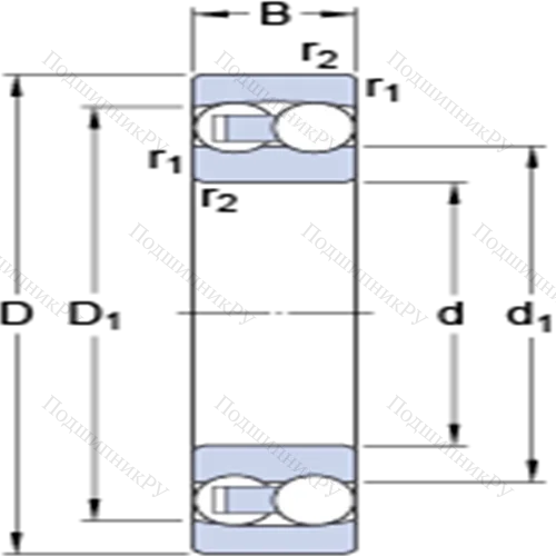 Самоустанавливающиеся шарикоподшипники с цилиндрическими и коническими отверстиями 2218