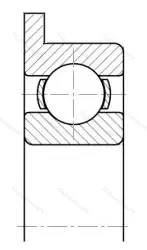 Подшипник  1840084 размер 4x9x2,5 от производителя  ГПЗ-5