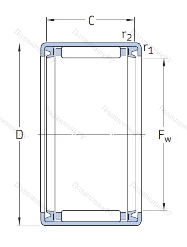Игольчатый подшипник HK 1014 2RS от производителя  SKF Игольчатый подшипник HK 1014 2RS от производителя  SKF
