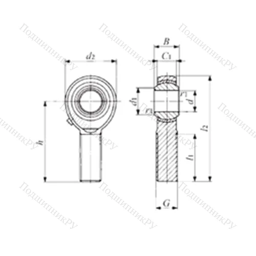Подшипник скольжения сферический POS 4 от производителя  IKO