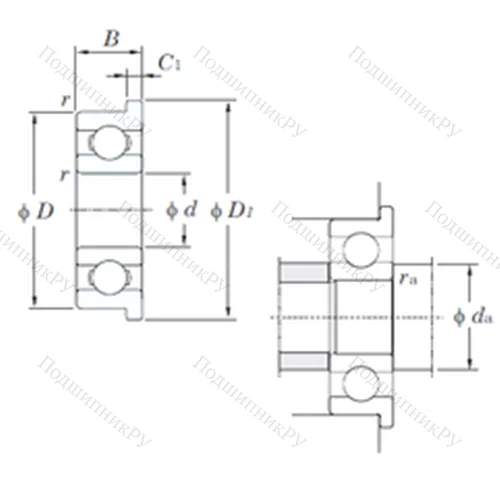 Подшипник шариковый радиальный MLF 8012