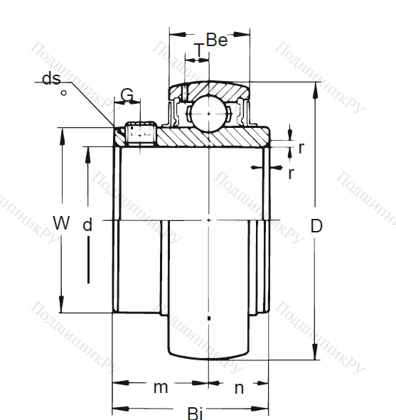 Корпусный подшипник UC 205-16 (ASAHI) в Омске