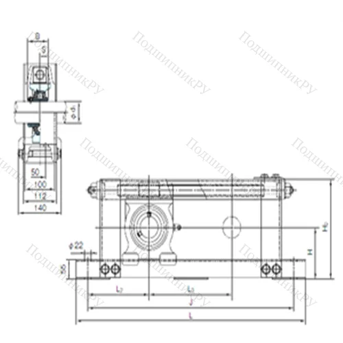 Подшипниковый узел шариковый радиальный UCTU 318+WU 900 от производителя  NACHI