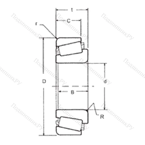 Подшипник роликовый радиально-упорный 4640/6420 от производителя  FBJ