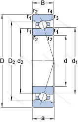 Подшипник 71907 ACB/HCP 4A в Омске