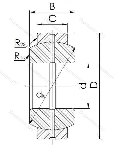 Шарнирный подшипник GE 55 ES в Омске