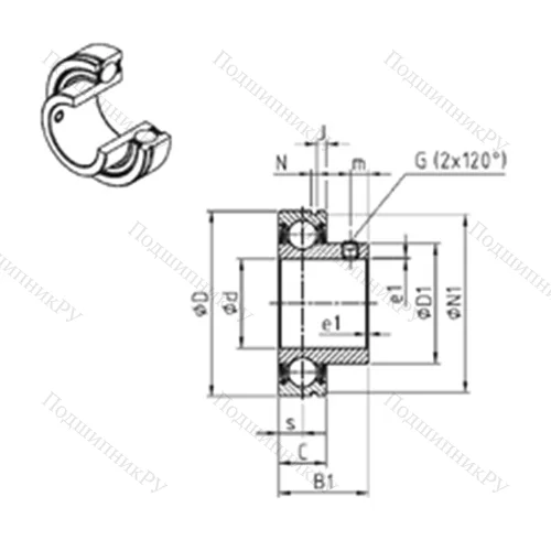 Подшипник шариковый радиальный CUS 206