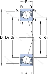 Подшипник S 7210 ACD/P 4A