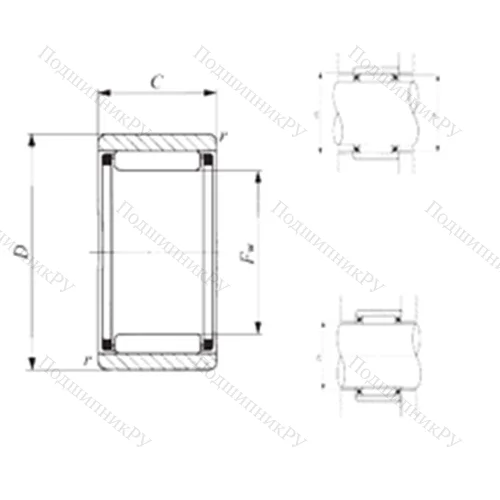 Подшипник игольчатый радиальный RNAF 506220