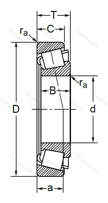 Конический роликовый подшипник 7509-6 A в Омске