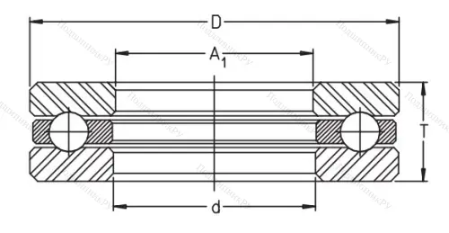 Упорный шариковый подшипник 51216 от производителя  FAG