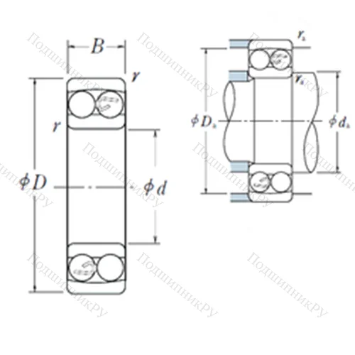 Подшипник шариковый радиальный самоцентрирующийся 1310