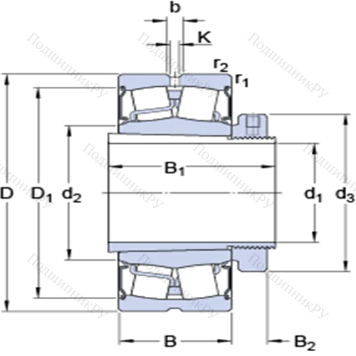 Сферические роликоподшипники на закрепительной втулке BS 2-2220-2CS 5K/VT 143 + H 2320 E от производителя  SKF