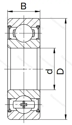 Шариковый однорядный подшипник 80101 (6001 ZZ) в Омске