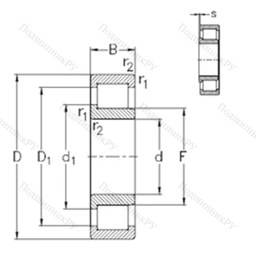 Подшипник роликовый радиальный NJ 2320-VH от производителя  NKE