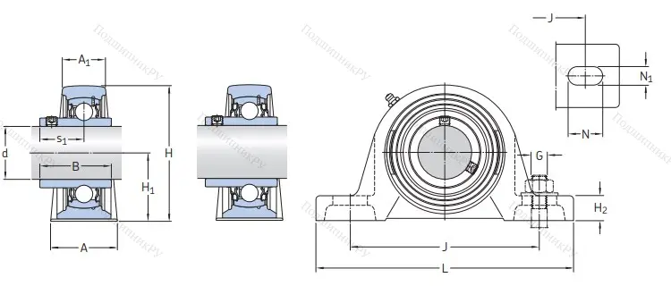 Подшипниковый узел SY 60 TR в Омске