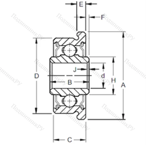 Подшипник шариковый радиальный F 2DD-2