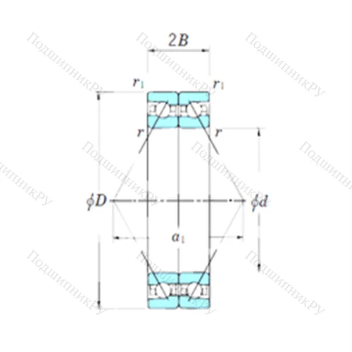Подшипник шариковый радиально-упорный спаренный ACT 040DB