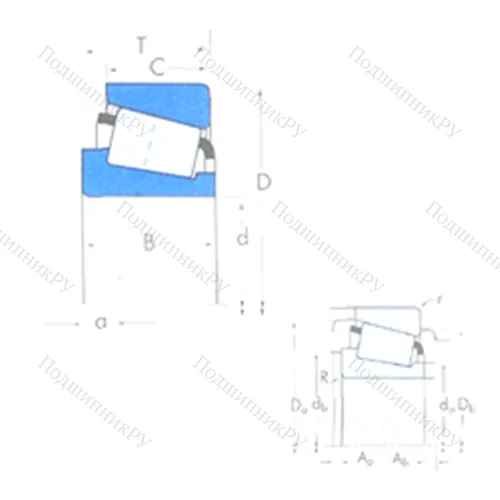 Подшипник роликовый радиально-упорный LM 11949/LM 11910 от производителя  TIMKEN