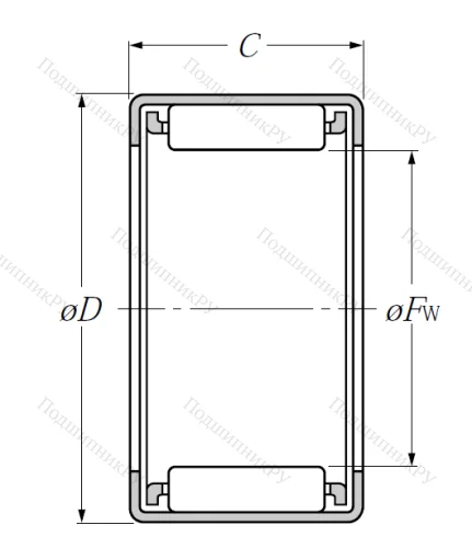 Игольчатый подшипник HK 0810 C от производителя  NTN Игольчатый подшипник HK 0810 C от производителя  NTN
