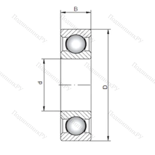 Подшипник шариковый радиальный 619/530 от производителя  CX Подшипник шариковый радиальный 619/530 от производителя  CX