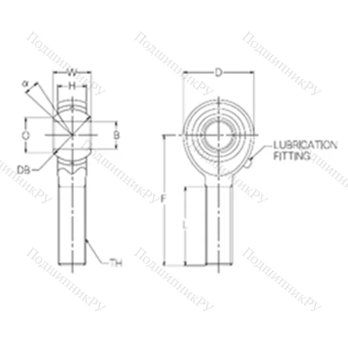 Подшипник скольжения сферический PR 18E от производителя  NMB
