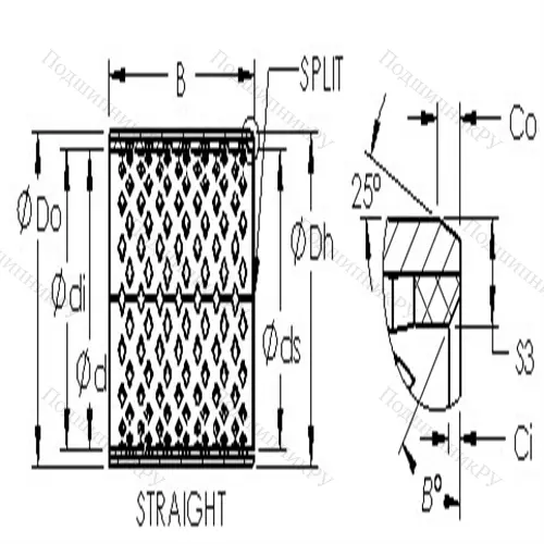 Втулка скольжения AST 090 22080 от производителя  AST Втулка скольжения AST 090 22080 от производителя  AST