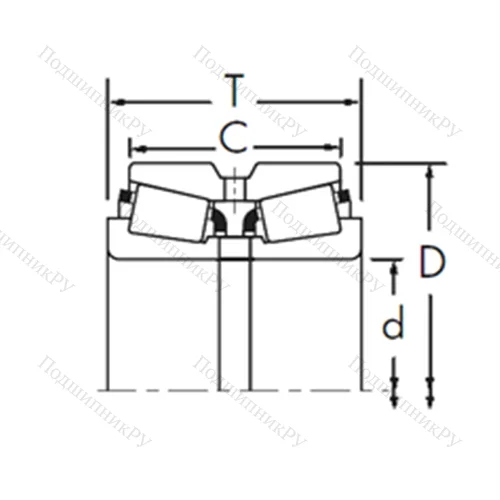Подшипник роликовый радиально-упорный LM 742748/LM 742710CD от производителя  TIMKEN