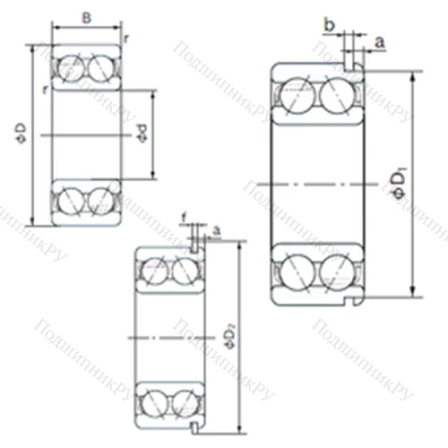 Подшипник шариковый радиально-упорный 5309NR