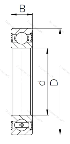Шариковый однорядный подшипник 180514 (62214 2RS) в Омске