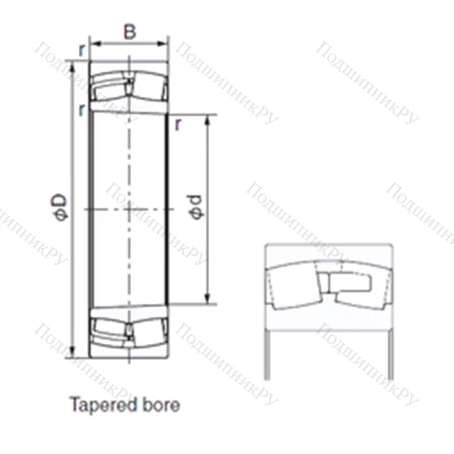 Подшипник роликовый радиальный 24164EK 30