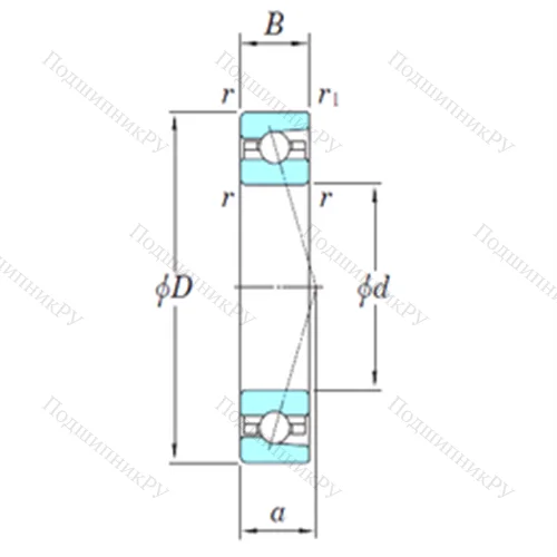 Подшипник шариковый радиально-упорный 3NCHAC 902CA
