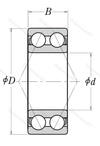 Двухрядный шариковый подшипник 5213 от производителя  NSK