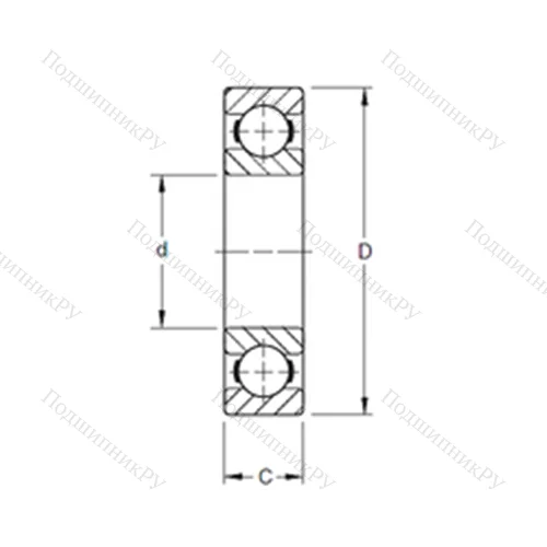 Подшипник шариковый радиальный 206K от производителя  TIMKEN