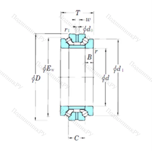 Подшипник шариковый упорно-радиальный 234756B