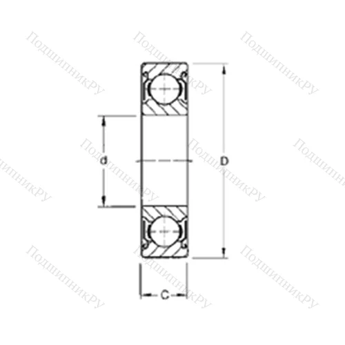 Подшипник шариковый радиальный 6934-ZZ от производителя  CYSD