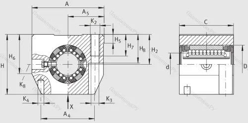 Подшипниковый узел  KGSNG 40-PP-AS в Омске Подшипниковый узел  KGSNG 40-PP-AS в Омске