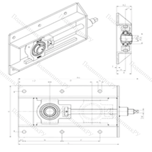 Подшипниковый узел шариковый радиальный UKT 213H+WB от производителя  SNR