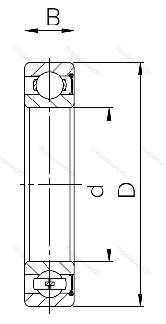Шариковый однорядный подшипник 60104 (6004 Z) в Омске