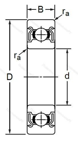 Однорядный шариковый подшипник SS 6912 ZZ (1000912 ZZ Ю ГОСТ) в Омске